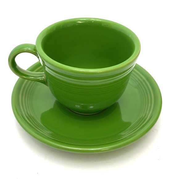 Homer Laughlin Fiestaware Flat Cup & Saucer Set Bundle - Picture 6 of 16